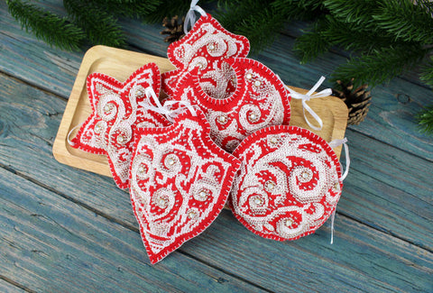 Christmas Cross Stitch Kit, Winter Frost Christmas Tree Design, MP Studia, Aida Fabric, Cotton Threads, Beginner-Friendly DIY Decor-set