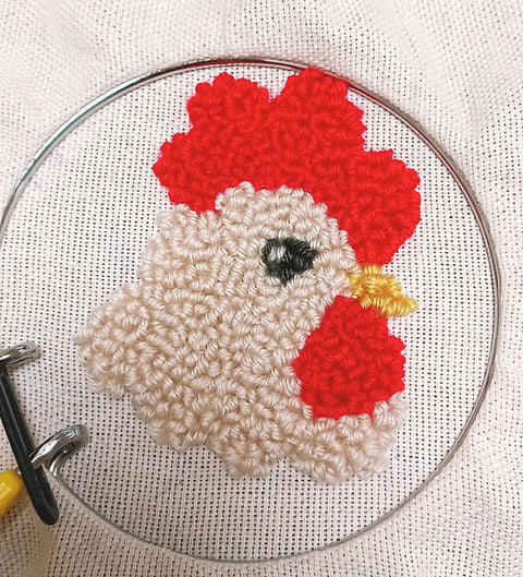 Cross Stitch Kit with Rooster Motif, Oven, 14.5 × 13.5 cm Finished Size, Decorative Embroidery Project