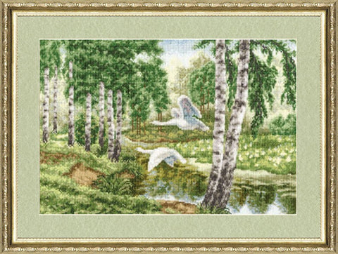 VM004 Wild Geese Cross Stitch Kit from Golden Fleece