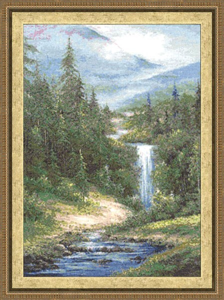 VM009 Waterfall Cross Stitch Kit from Golden Fleece