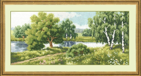 VM010 Near the River Cross Stitch Kit from Golden Fleece