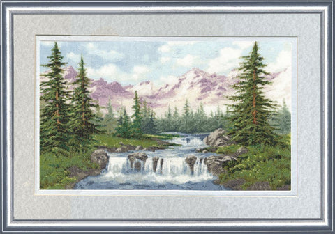 VM012 Mountain Landscape Cross Stitch Kit from Golden Fleece