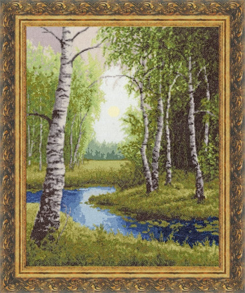 VM015 Birch edge Cross Stitch Kit from Golden Fleece