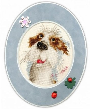 ZP003 Portrait of Homeless Dog Cross Stitch Kit from Golden Fleece