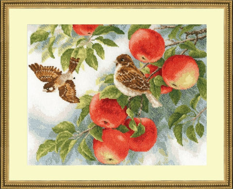 RS015 Sparrows Cross Stitch Kit from Golden Fleece