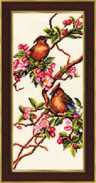 RS001 Blooming Apple Trees Cross Stitch Kit from Golden Fleece