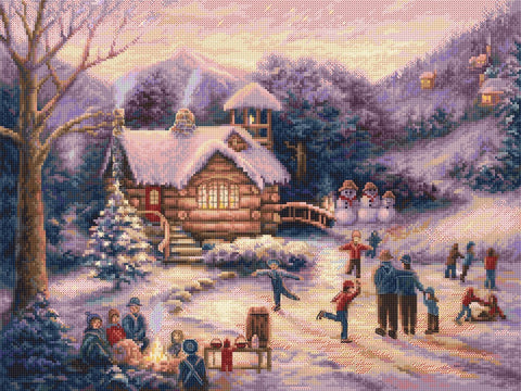 Skating by twilight SLETI967 - Cross Stitch Kit