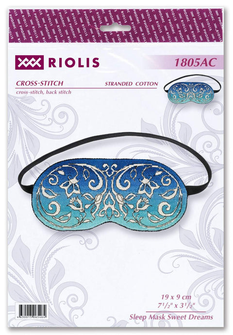 Sleep Mask Sweet Dreams cross stitch kit by RIOLIS Ref. no.: 1805AC