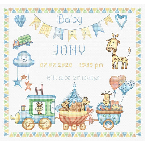 Baby Boy Record SLETI936 - Cross Stitch Kit