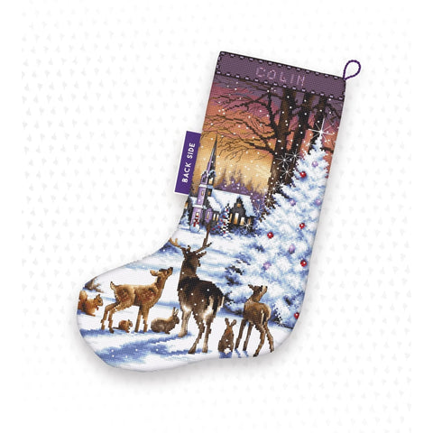 Christmas Wood Stocking SLETI948 - Cross Stitch Kit