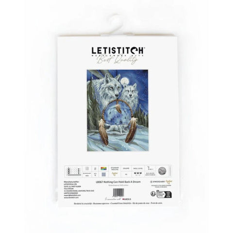 Cross Stitch Kit Nothing Can Hold Back A Dream, LetiStitch, 32 x 24 cm, Zweigart Aida 16ct, Anchor Cotton Threads