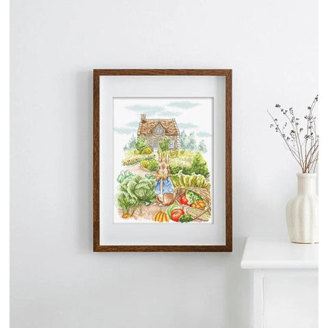 Summer Harvest Cross Stitch Kit, 22 x 27 cm, LetiStitch, Zweigart Aida 16ct, Luca-S Cotton Threads, Intermediate Level