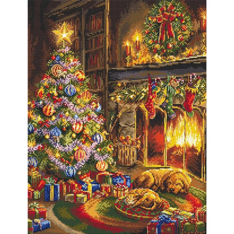 Christmas Eve Cross Stitch Kit, 25 x 33 cm, LetiStitch, Zweigart Aida 16ct, 100% Anchor Cotton Threads, Luca-S уҳәа