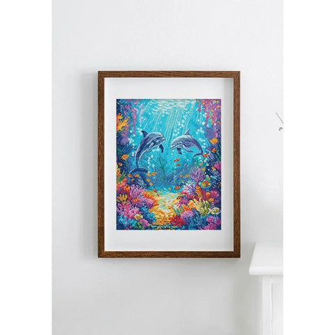 Cross Stitch Kit Sea Life Embroidery, 26 x 32 cm, LetiStitch, Zweigart Aida 16ct, Luca-S Cotton Threads, Intermediate Difficulty