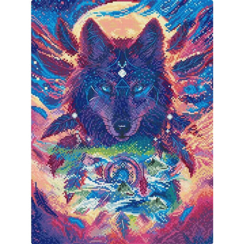 Wolf Cross Stitch Kit Letistitch