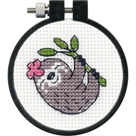 Sloth (7 x 7 cm) - Cross Stitch Kit by DIMENSIONS