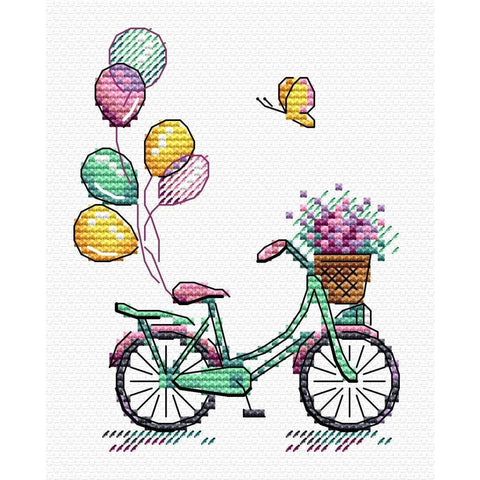 Cross Stitch Kit Bike Ride SM-355