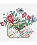 Cross Stitch Kit Flower Letter SM-375