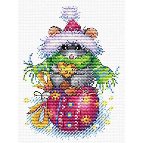 Cross Stitch Kit Mouse's Holiday SM-430