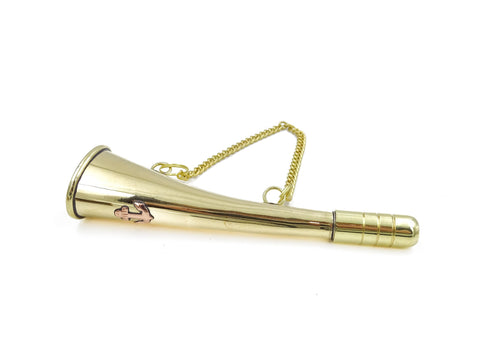 Small brass Army Bugle with chain - MIW135 foghorn