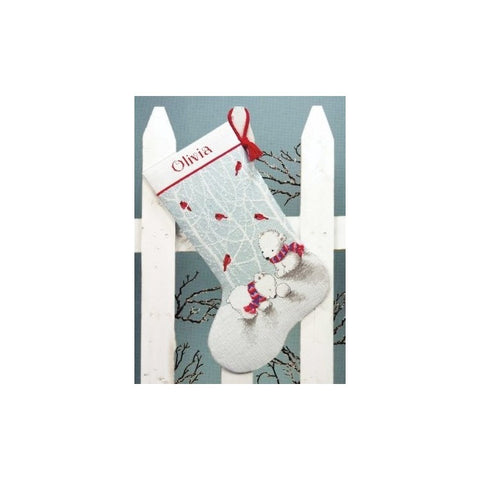 Snow Bears Stocking (41 cm) - Cross Stitch Kit by DIMENSIONS