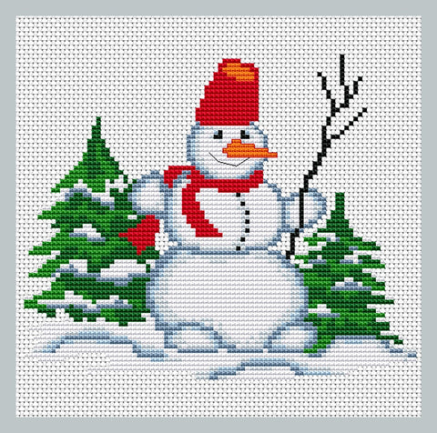 Snow Man SB1069 - Cross Stitch Kit by Luca-s