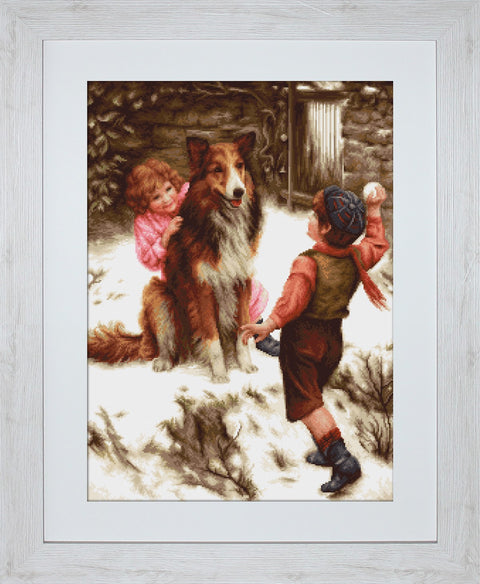 Snowball Fight SG540 - Cross Stitch Kit by Luca-s