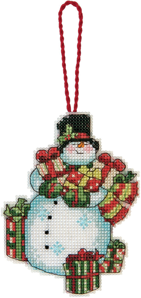 Snowman Ornament (7.6 x 10.1 cm) - Cross Stitch Kit by DIMENSIONS