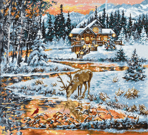 Snowy Cabin SBU4022 - Cross Stitch Kit