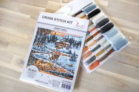 Snowy Cabin SBU4022 - Cross Stitch Kit