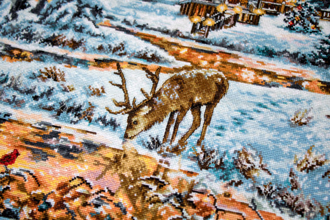 Snowy Cabin SBU4022 - Cross Stitch Kit