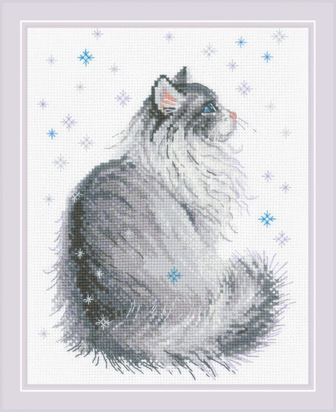 Snowy Meow cross stitch kit by RIOLIS Ref. no.: 1912