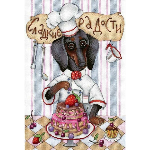Cross Stitch Kit Pastry Chef SNV-687