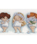Blooming Pansies SNV-550 Cross Stitch Kit by MP Studio - Hobby.lt