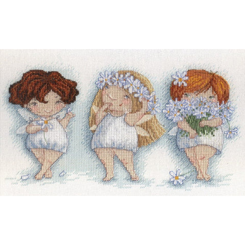 Blooming Pansies SNV-550 Cross Stitch Kit by MP Studio - Hobby.lt