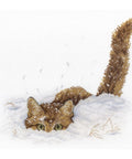 Cat in the Snow SNV-557 Cross Stitch Kit by MP Studio - Hobby.lt
