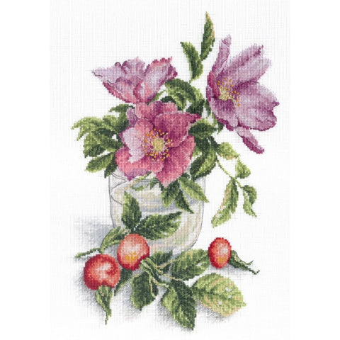 Tender Dogrose SNV-565 Cross Stitch Kit by MP Studio - Hobby.lt