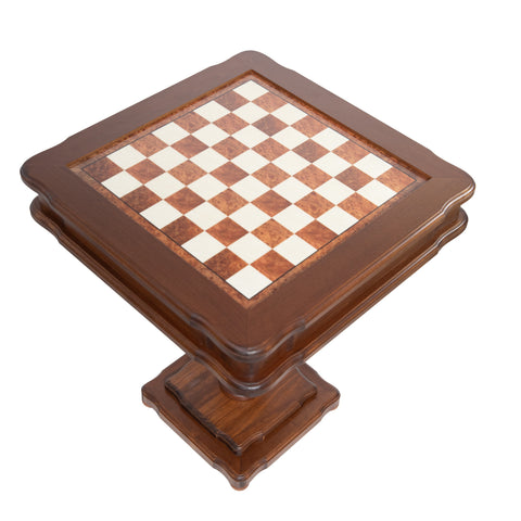 Solid Brass Chess Set with Beautiful Beech Wood Chess Table