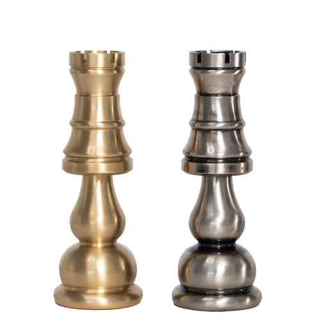 Solid Brass Chess Set with Beautiful Beech Wood Chess Table