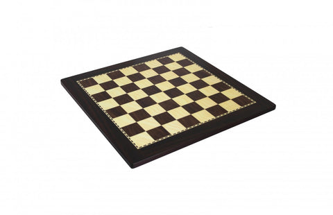 Solid Metal Chess Pieces with Wooden Walnut Style Chessboard