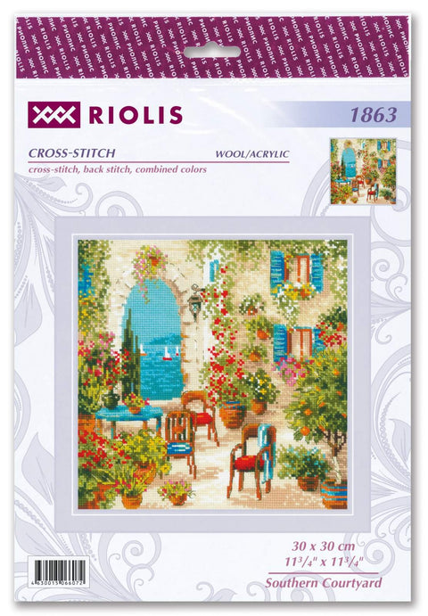 Southern Courtyard cross stitch kit by RIOLIS Ref. no.: 1863