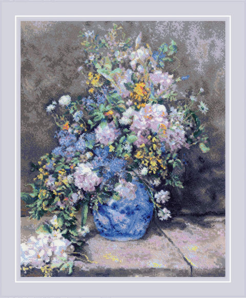 Spring Bouquet after P. A. Renoir's Painting. Cross Stitch kit by RIOLIS Ref. no.: 2137