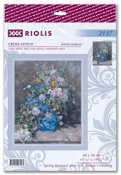 Spring Bouquet after P. A. Renoir's Painting. Cross Stitch kit by RIOLIS Ref. no.: 2137