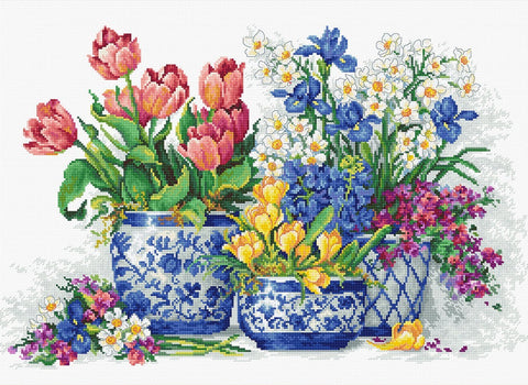 Spring flowers SB2386 - Cross Stitch Kit