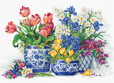 Spring flowers SB2386 - Cross Stitch Kit