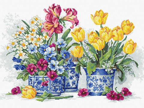 Spring garden SB2385 - Cross Stitch Kit