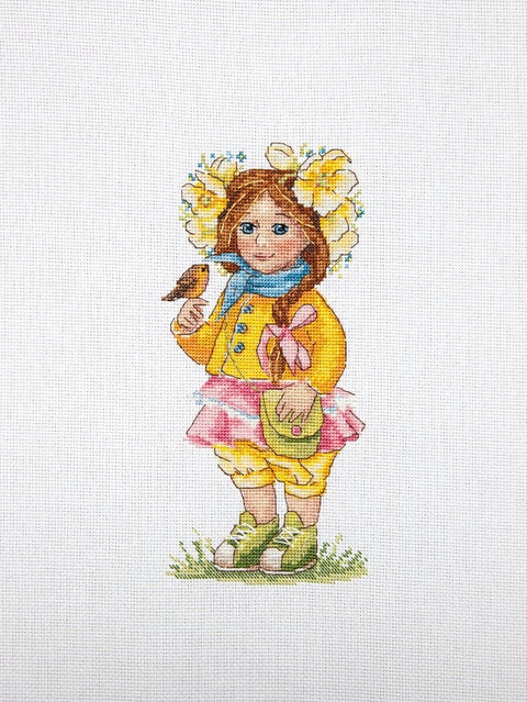 Spring Girl SK98 cross stitch kit by Merejka