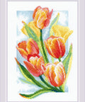Spring Glow. Tulips. Cross Stitch kit by RIOLIS Ref. no.: 2191 - Hobby.lt ??