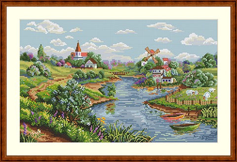 Spring View SK57 cross stitch kit by Merejka