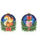 Christmas Cross Stitch Kit with Squirrel Ornament Design